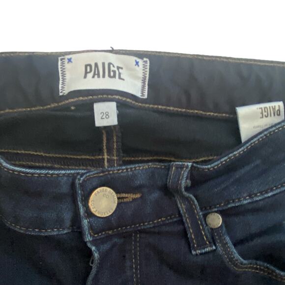 PAIGE Woman’s Size 28 And 29 Jeans Lot Of Two Dark Wash Low Rise Jeans - Picture 6 of 8